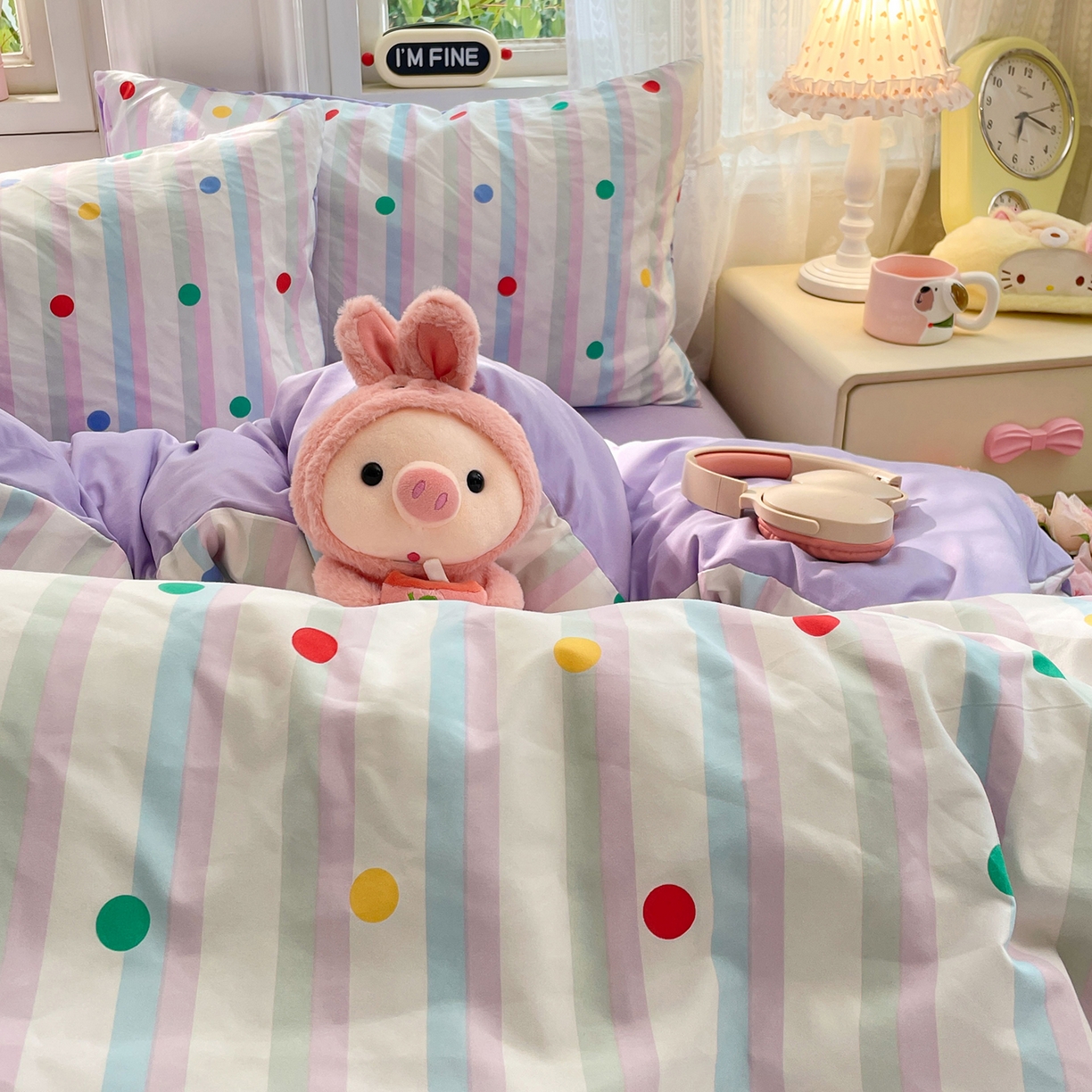 91家纺网 家纺一手货源 找家纺 瑞禾家纺 2026新款古法水洗四件套下载文件包含买家秀 圆点趣味