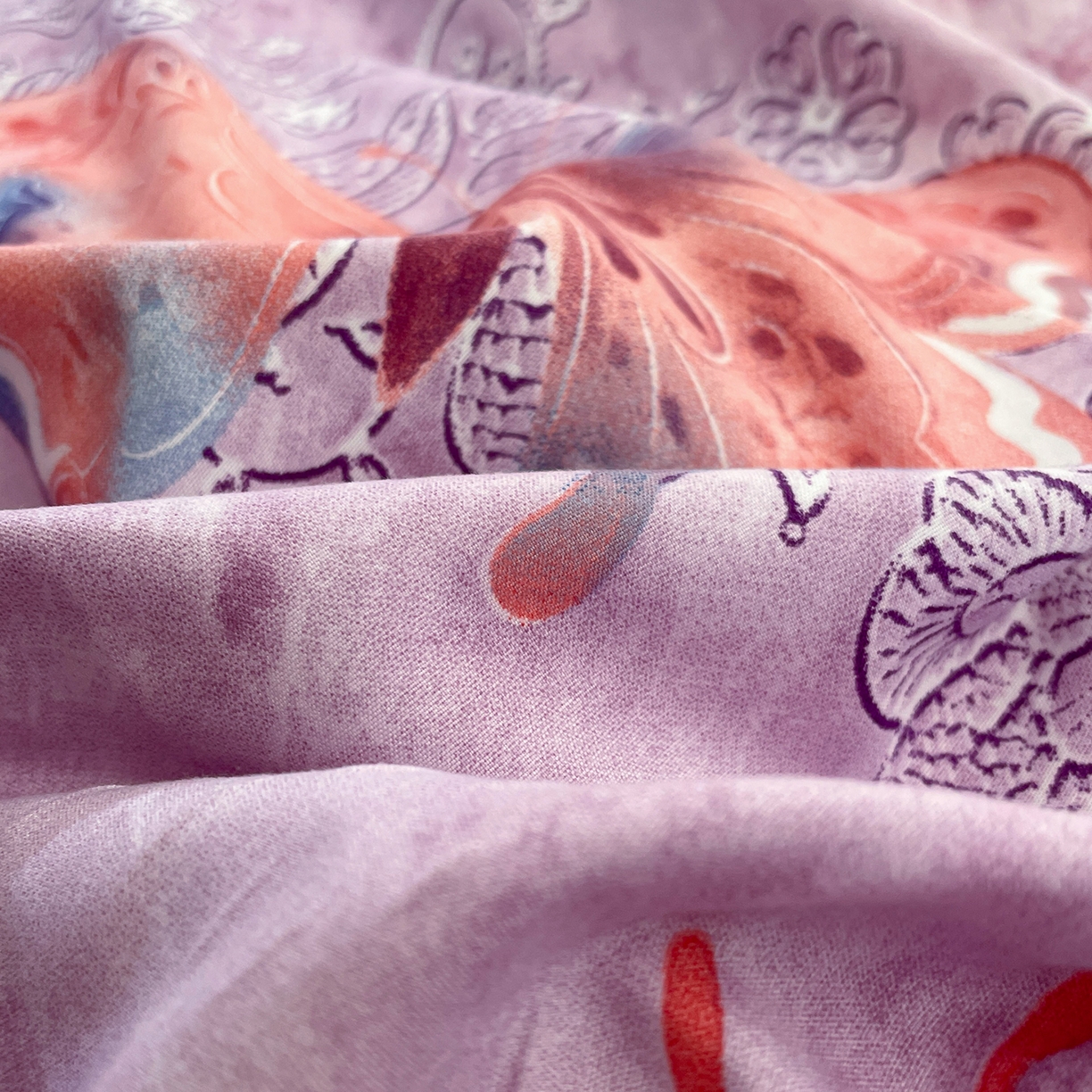 91家纺网 家纺一手货源 找家纺 瑞禾家纺 2026新款古法水洗四件套下载文件包含买家秀 紫蝶