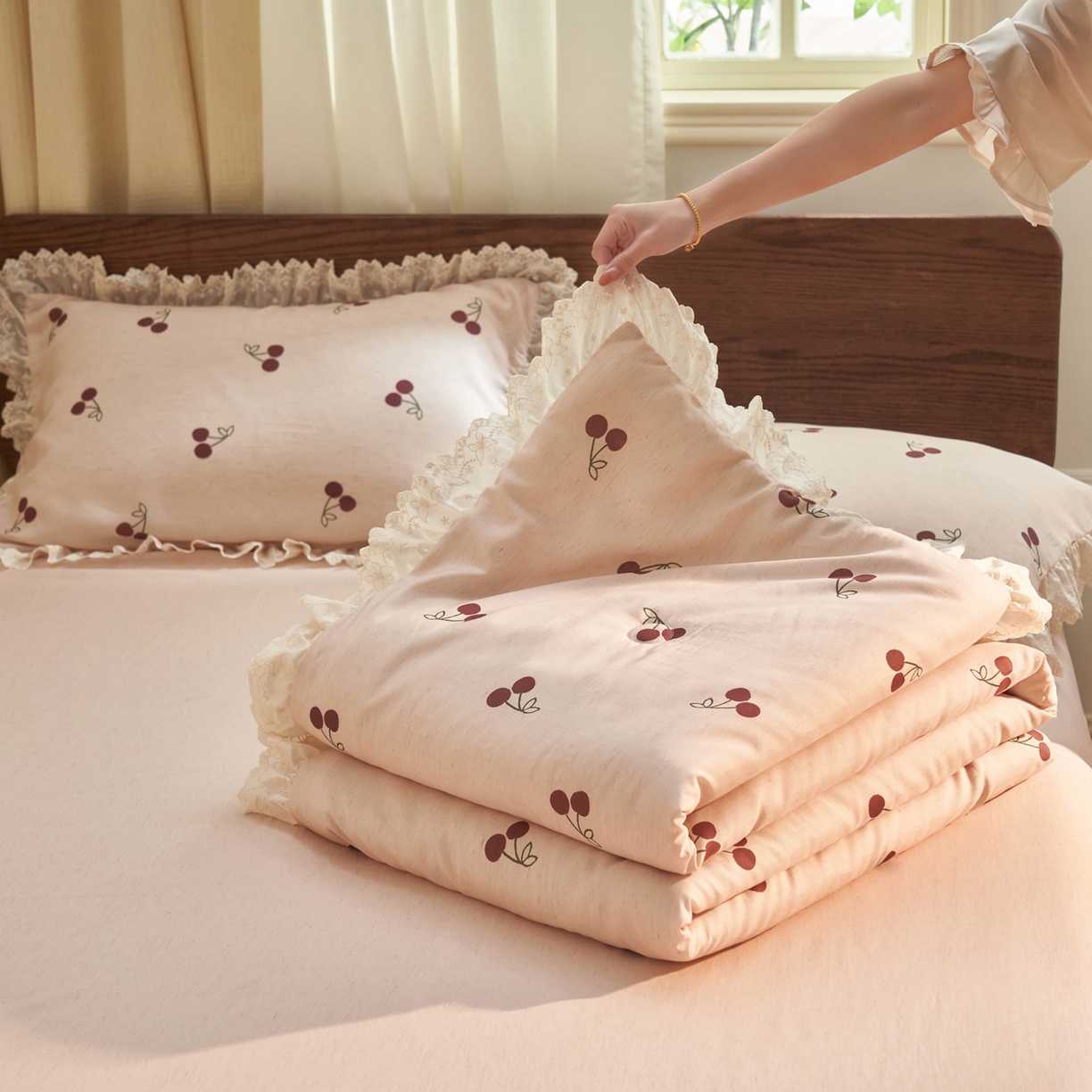 91家纺网 家纺一手货源 找家纺 （总）晨曦家纺 2026新款高端纯棉天丝棉麻莱赛尔夏凉被四件套