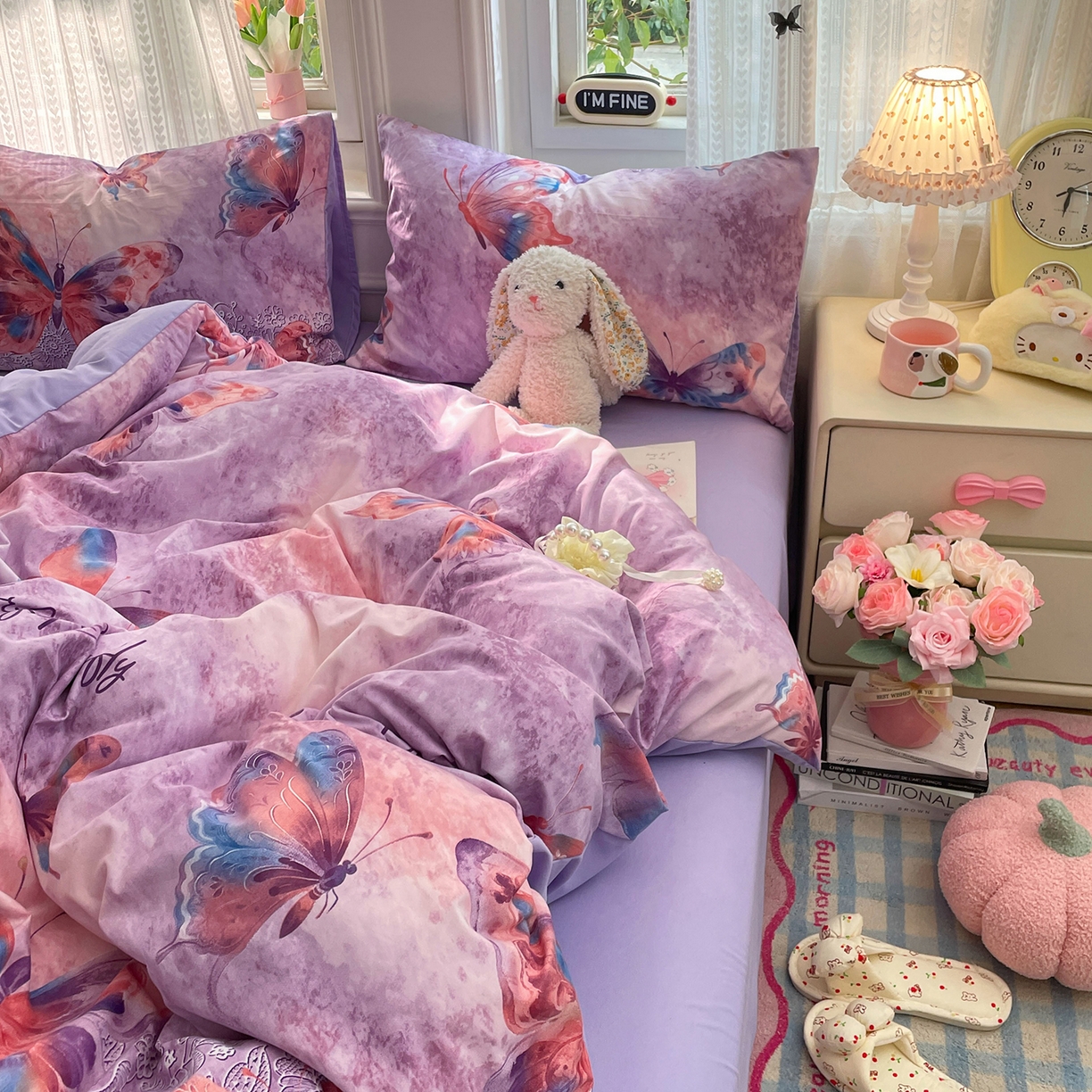 91家纺网 家纺一手货源 找家纺 瑞禾家纺 2026新款古法水洗四件套下载文件包含买家秀 紫蝶