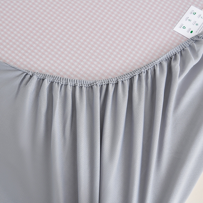 91家纺网 家纺一手货源 找家纺 小牛席业 2026新款【实拍风格】双PE高凉感-小象提花冰丝席系列（床笠款） 粉色