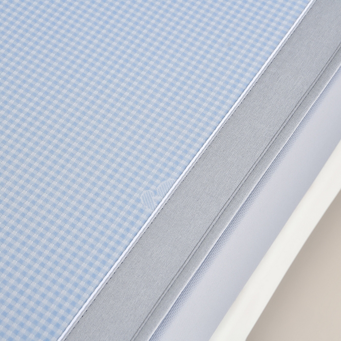 91家纺网 家纺一手货源 找家纺 小牛席业 2026新款【实拍风格】双PE高凉感-小象提花冰丝席系列（床笠款） 蓝色