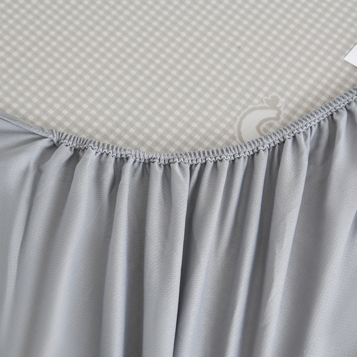 91家纺网 家纺一手货源 找家纺 小牛席业 2026新款【实拍风格】双PE高凉感-小象提花冰丝席系列（床笠款） 香槟