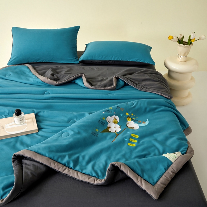 91家纺网 家纺一手货源 找家纺 （总）瑞禾家纺 2026新款水洗棉棉花夏被四件套