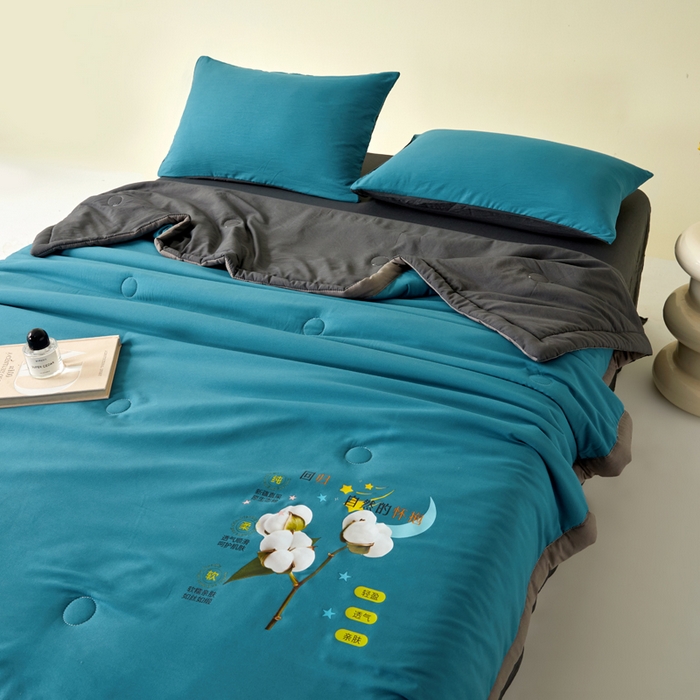 91家纺网 家纺一手货源 找家纺 （总）瑞禾家纺 2026新款水洗棉棉花夏被四件套