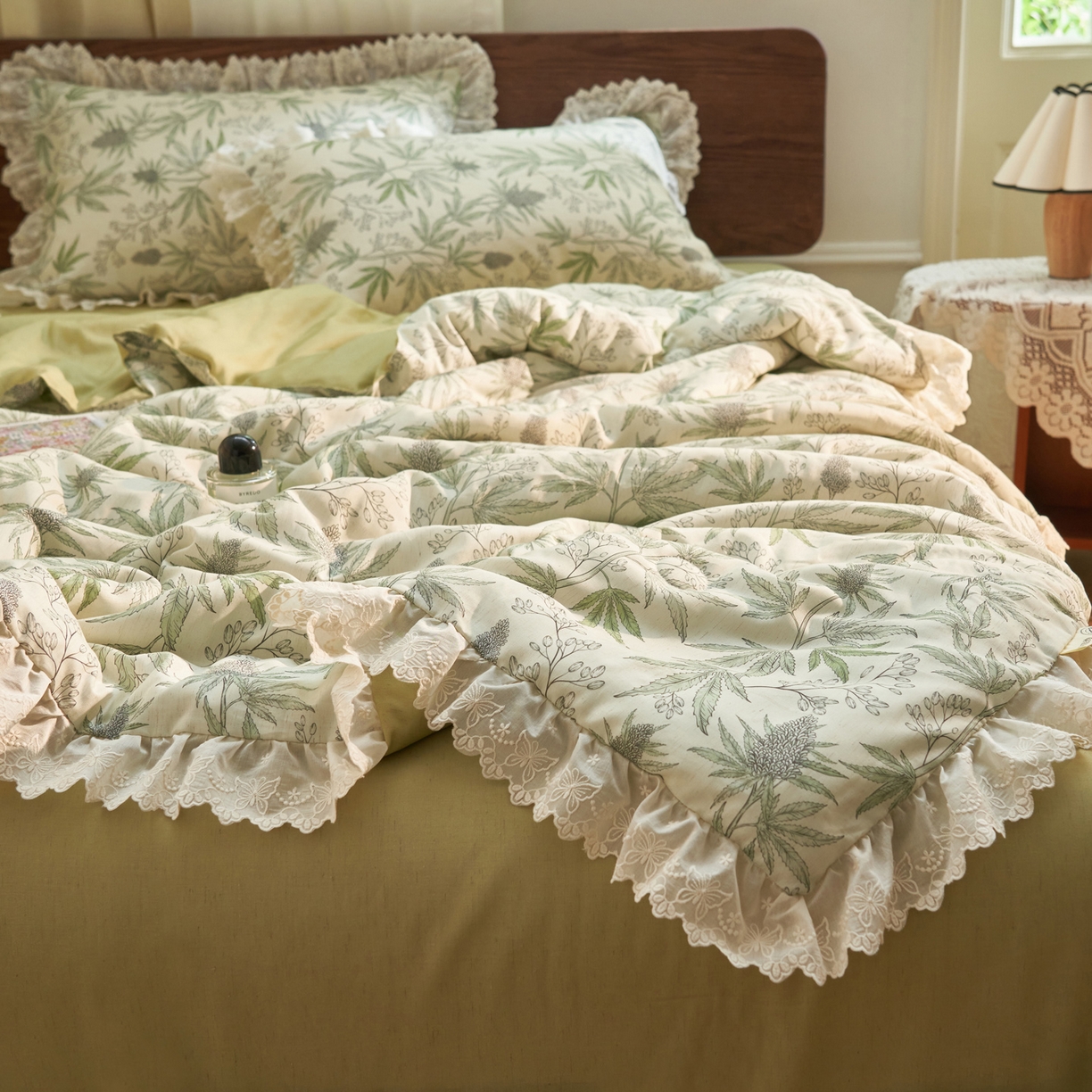 91家纺网 家纺一手货源 找家纺 晨曦家纺 2026新款高端纯棉天丝棉麻莱赛尔夏凉被四件套 香草漫野