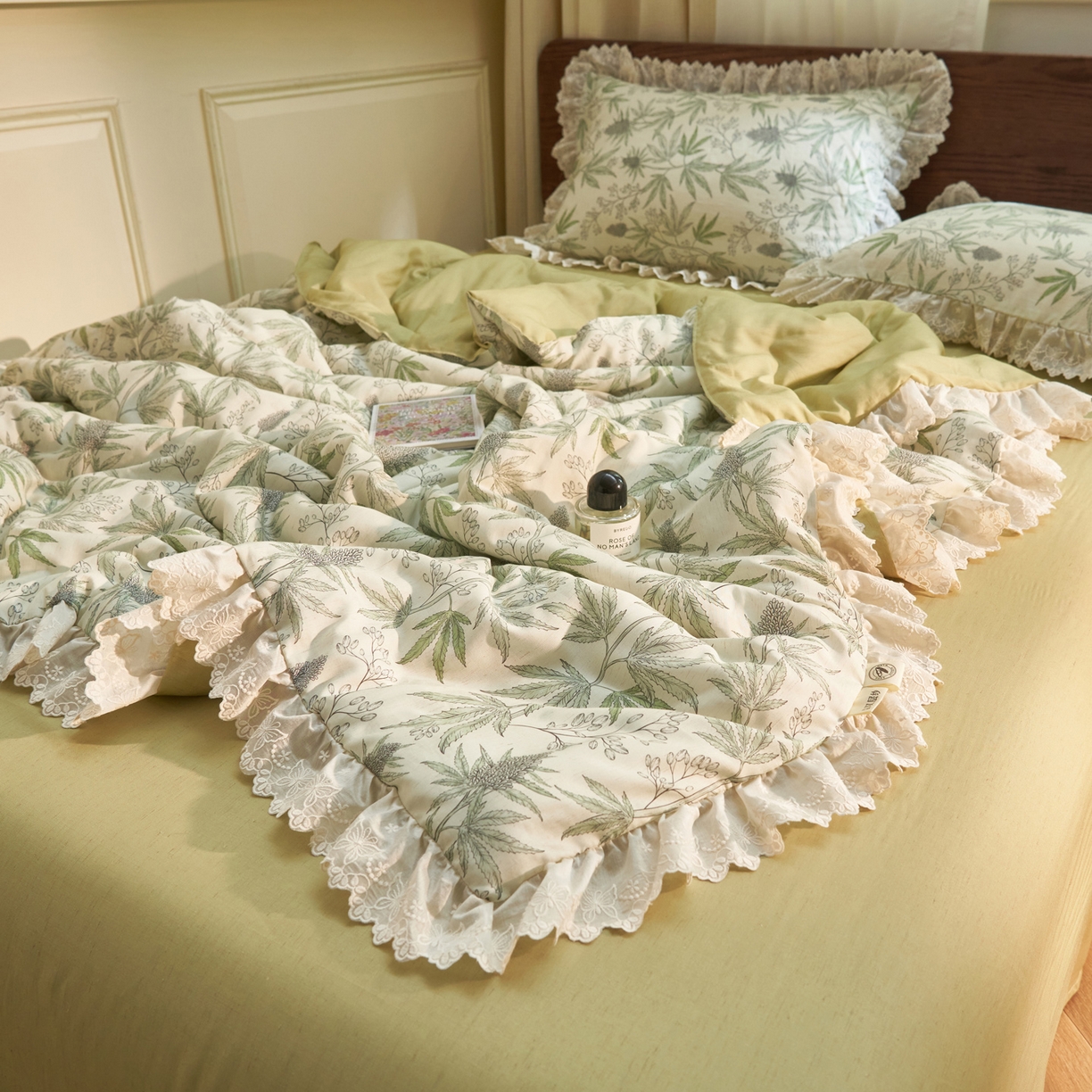 91家纺网 家纺一手货源 找家纺 晨曦家纺 2026新款高端纯棉天丝棉麻莱赛尔夏凉被四件套 香草漫野