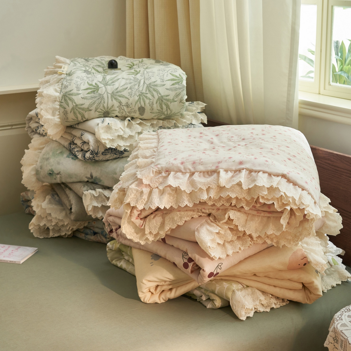 91家纺网 家纺一手货源 找家纺 晨曦家纺 2026新款高端纯棉天丝棉麻莱赛尔夏凉被四件套 组合图仅展示