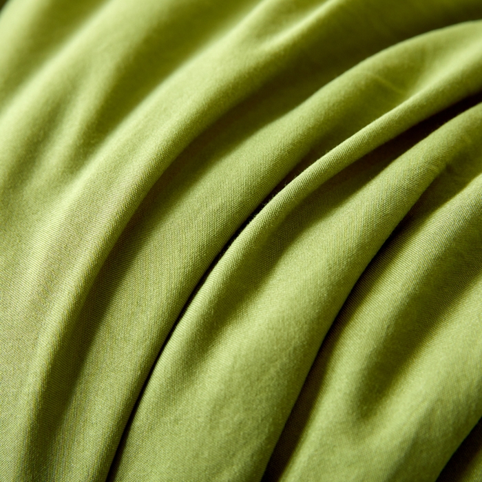 91家纺网 家纺一手货源 找家纺 瑞禾家纺 2026新款水洗棉棉花夏被四件套 茶绿奶黄