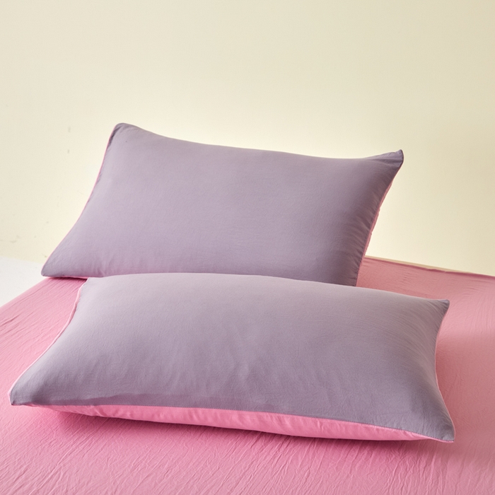 91家纺网 家纺一手货源 找家纺 瑞禾家纺 2026新款水洗棉棉花夏被四件套 魅紫浅粉