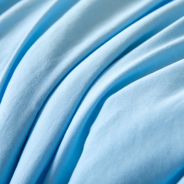 91家纺网 家纺一手货源 找家纺 瑞禾家纺 2026新款水洗棉棉花夏被四件套 天蓝奶黄