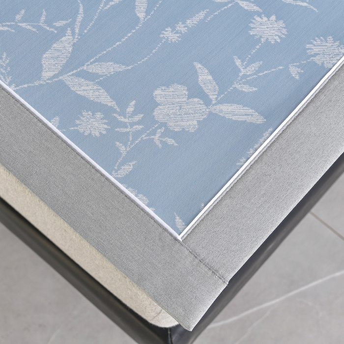 91家纺网 家纺一手货源 找家纺 （总）小牛席业 2026春夏新款PE琉璃叶语提花凉感冰丝席席子