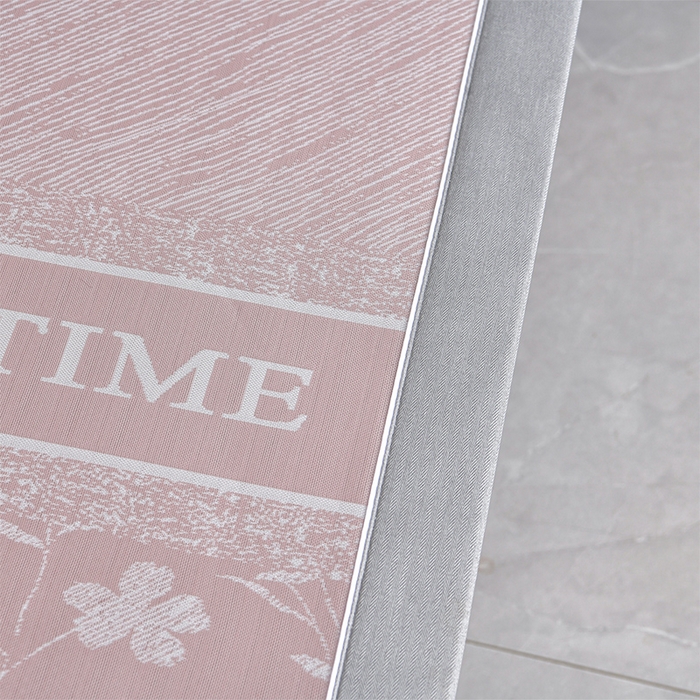 91家纺网 家纺一手货源 找家纺 小牛席业 2026春夏新款PE琉璃叶语提花凉感冰丝席席子 粉色