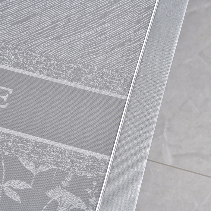 91家纺网 家纺一手货源 找家纺 小牛席业 2026春夏新款PE琉璃叶语提花凉感冰丝席席子 灰色