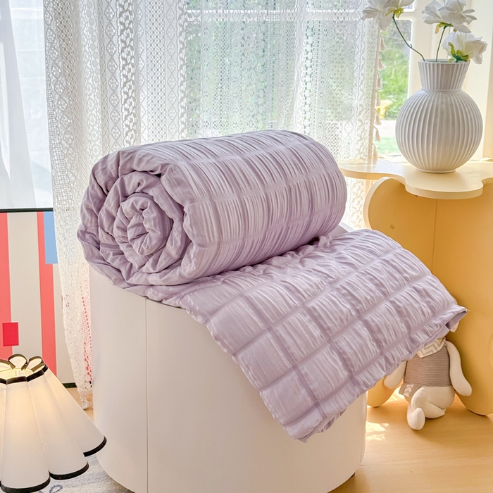 91家纺网 家纺一手货源 找家纺 （总）瑞禾家纺 2026新款泡泡纱夏被空调被夏凉被四件套