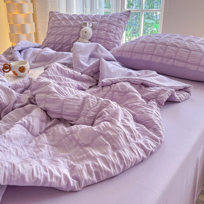 91家纺网 家纺一手货源 找家纺 （总）瑞禾家纺 2026新款泡泡纱夏被空调被夏凉被四件套