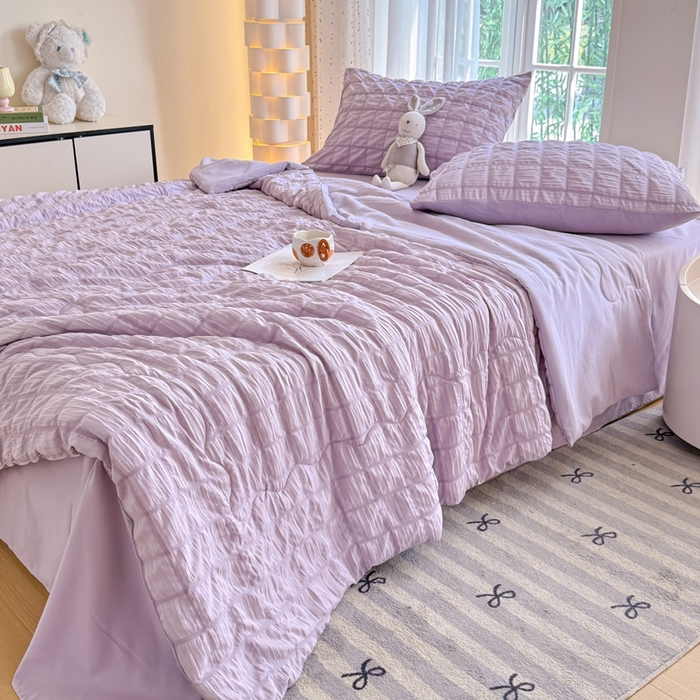 91家纺网 家纺一手货源 找家纺 （总）瑞禾家纺 2026新款泡泡纱夏被空调被夏凉被四件套