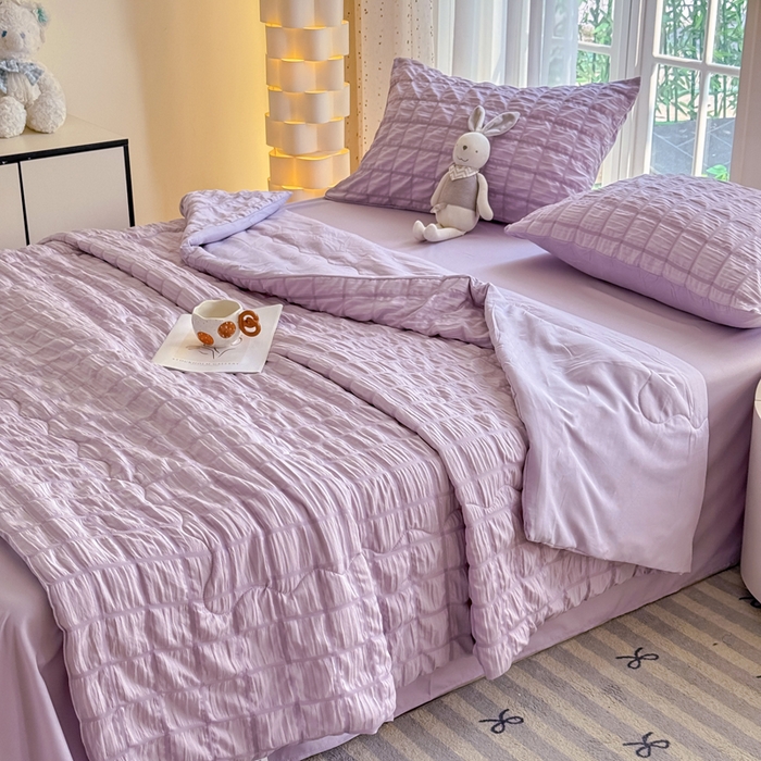 91家纺网 家纺一手货源 找家纺 （总）瑞禾家纺 2026新款泡泡纱夏被空调被夏凉被四件套