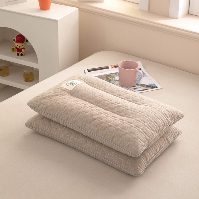 91家纺网 家纺一手货源 找家纺 （总）梦莱家纺 2026新款水洗棉麻荞麦枕枕头枕芯-绣织