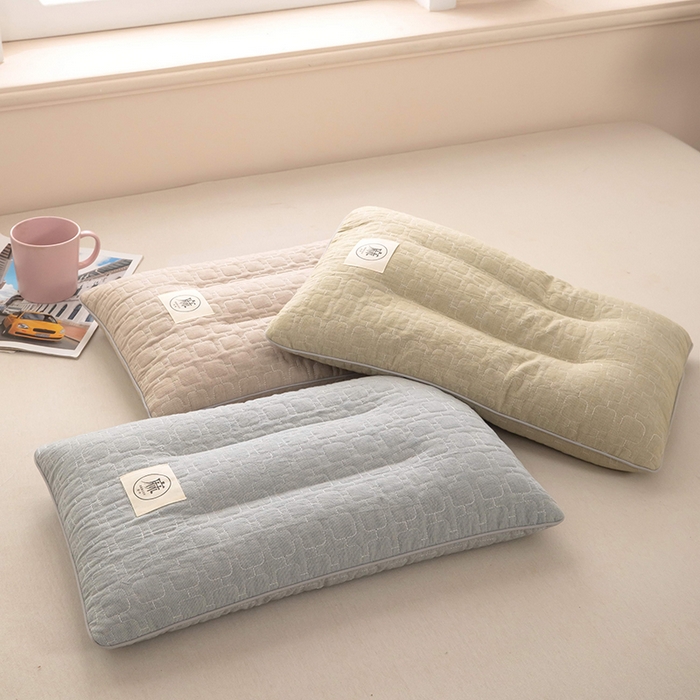 91家纺网 家纺一手货源 找家纺 梦莱家纺 2026新款水洗棉麻荞麦枕枕头枕芯-绣织 组合图仅供展示不可下单