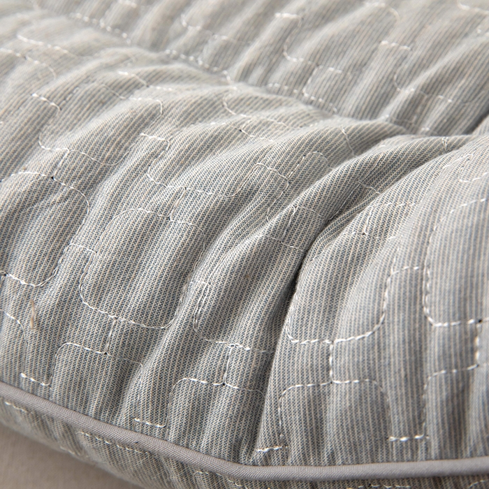 91家纺网 家纺一手货源 找家纺 梦莱家纺 2026新款水洗棉麻荞麦枕枕头枕芯-绣织 绣织-蓝灰