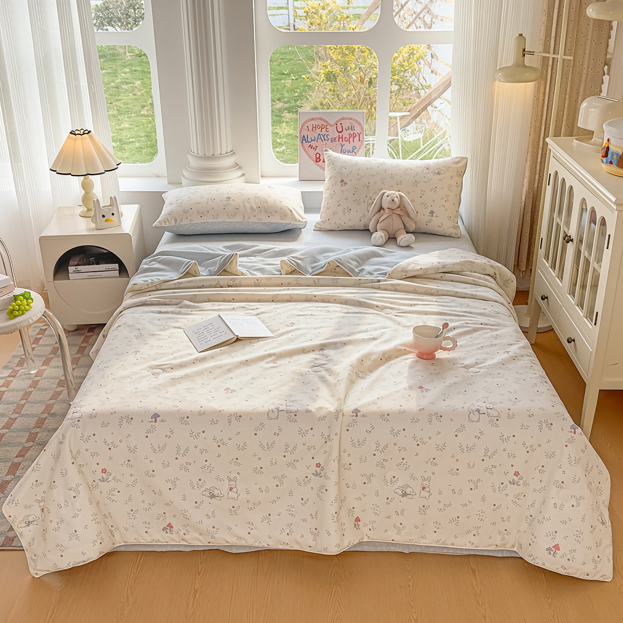 91家纺网 家纺一手货源 找家纺 （总）典冠 2026新款100%里外全棉夏被 夏被四件套