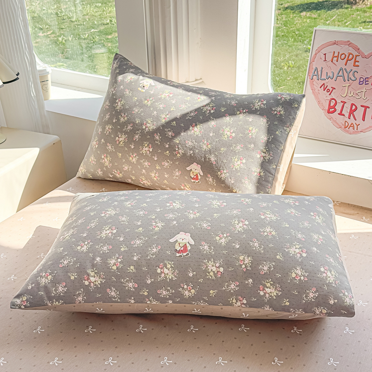 91家纺网 家纺一手货源 找家纺 典冠 2026新款100%里外全棉夏被 夏被四件套 花间采趣-咖