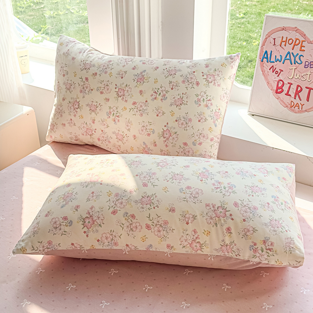 91家纺网 家纺一手货源 找家纺 典冠 2026新款100%里外全棉夏被 夏被四件套 洛琳-粉