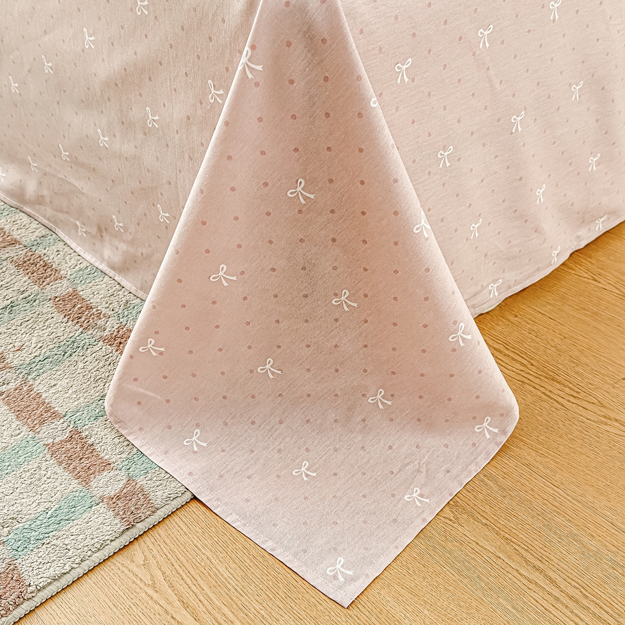 91家纺网 家纺一手货源 找家纺 典冠 2026新款100%里外全棉夏被 夏被四件套 云汐花絮-粉