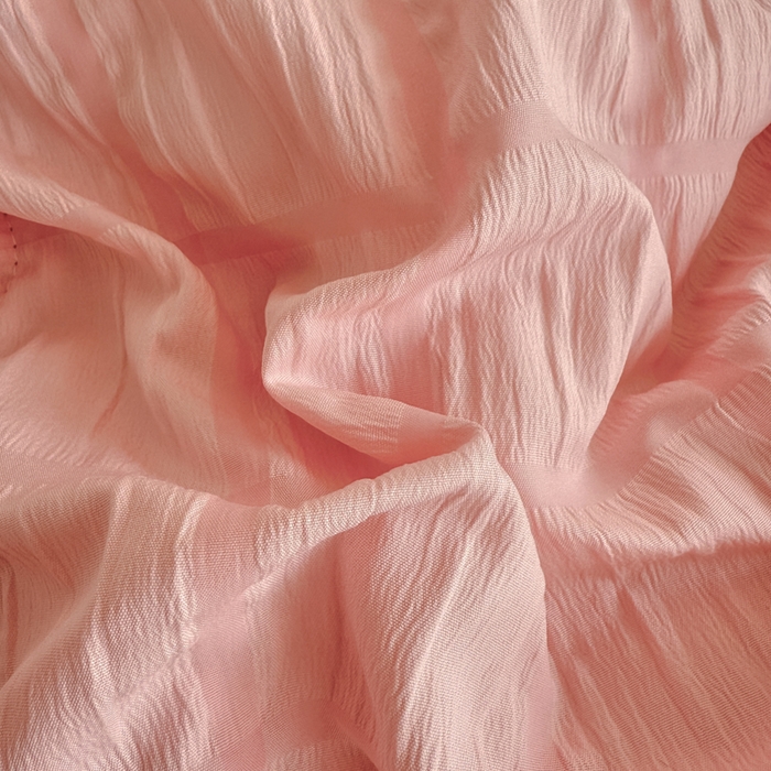 91家纺网 家纺一手货源 找家纺 瑞禾家纺 2026新款泡泡纱夏被空调被夏凉被四件套 蜜桃粉