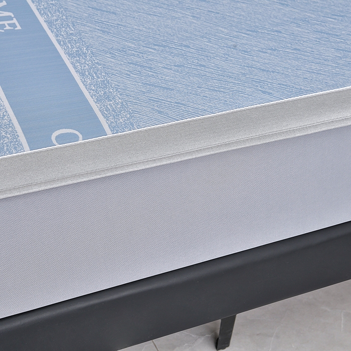 91家纺网 家纺一手货源 找家纺 （总）小牛席业 2026春夏新款PE琉璃叶语提花凉感冰丝席席子-床笠款