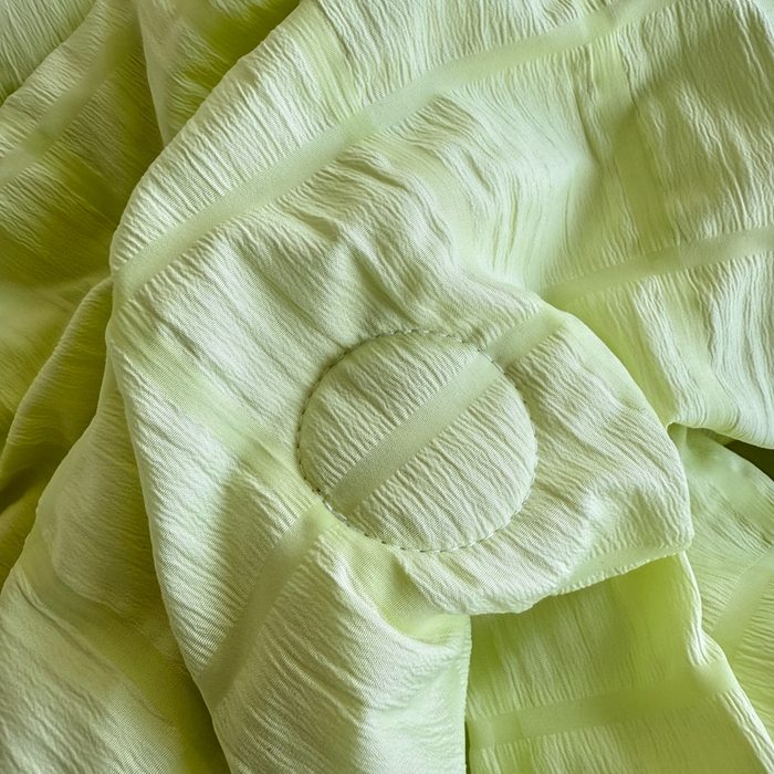 91家纺网 家纺一手货源 找家纺 瑞禾家纺 2026新款泡泡纱夏被空调被夏凉被四件套 苹果绿