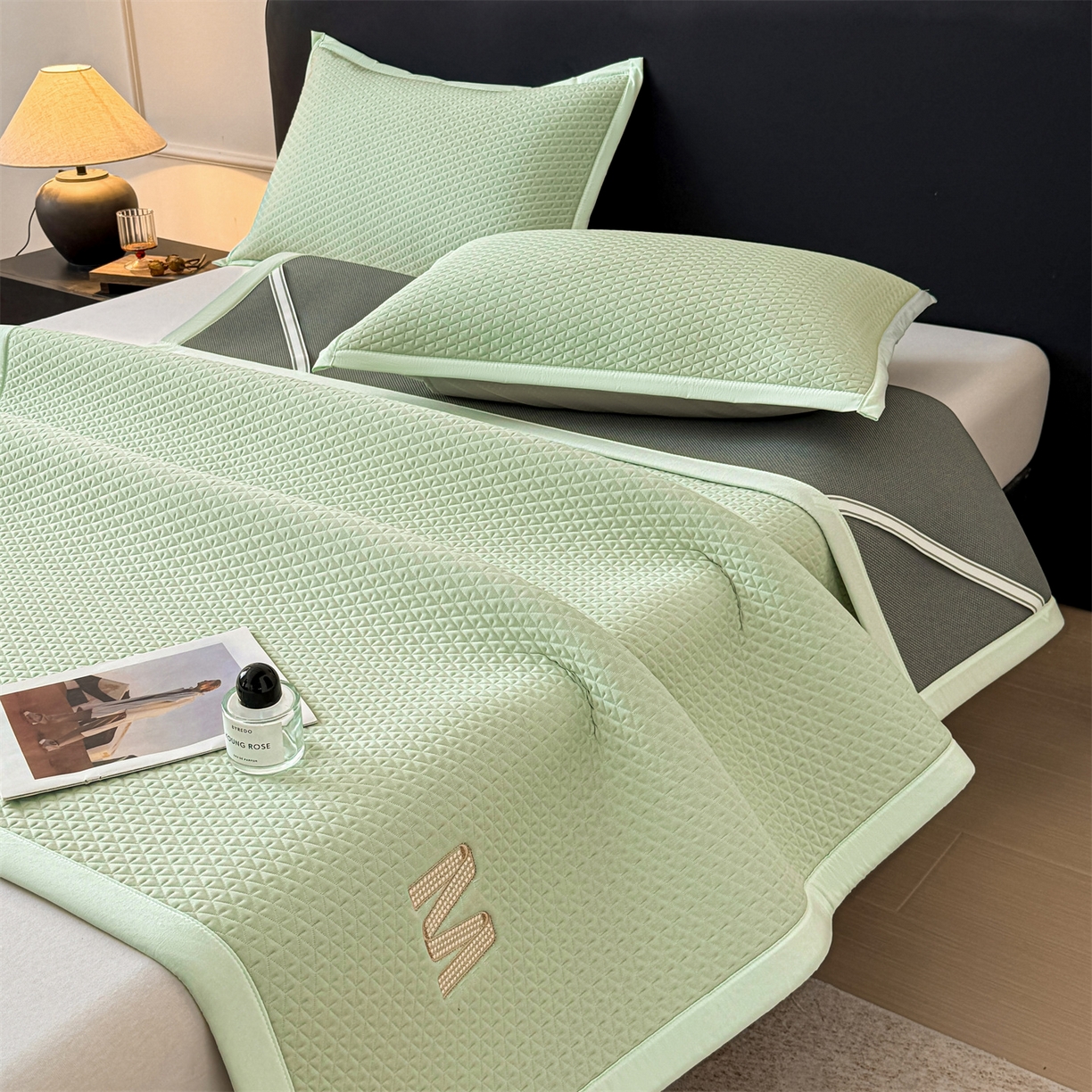 91家纺网 家纺一手货源 找家纺 （总）叠派家纺 2026新款夏季高端竹席pe藤席空调软席可水洗席子凉席-慕尚M纹