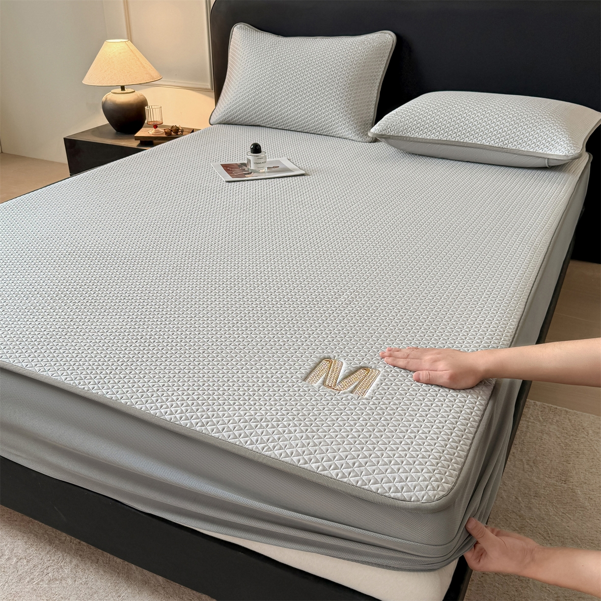 91家纺网 家纺一手货源 找家纺 （总）叠派家纺 2026新款夏季高端竹席pe藤席空调软席可水洗席子凉席-慕尚M纹