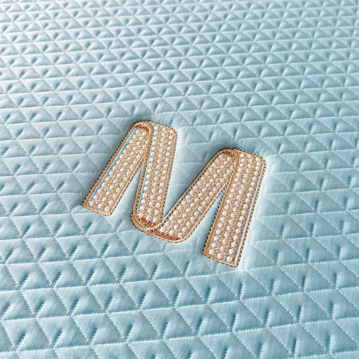 91家纺网 家纺一手货源 找家纺 叠派家纺 2026新款夏季高端竹席pe藤席空调软席可水洗席子凉席-慕尚M纹 床笠款-慕尚M纹-蓝