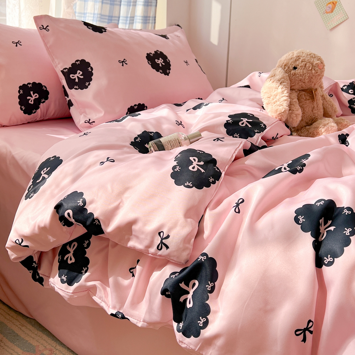 91家纺网 家纺一手货源 找家纺 （总）老K (原美阁） 2026春夏新款夏季冰丝四件套学生宿舍水洗真丝三件套