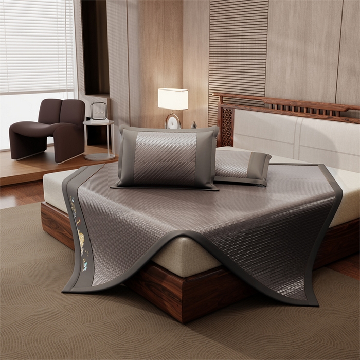 91家纺网 家纺一手货源 找家纺 （总）缦吉 2026新款夏季高端高分子PE雪山藤席凉席款