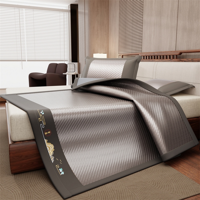 91家纺网 家纺一手货源 找家纺 （总）缦吉 2026新款夏季高端高分子PE雪山藤席凉席款