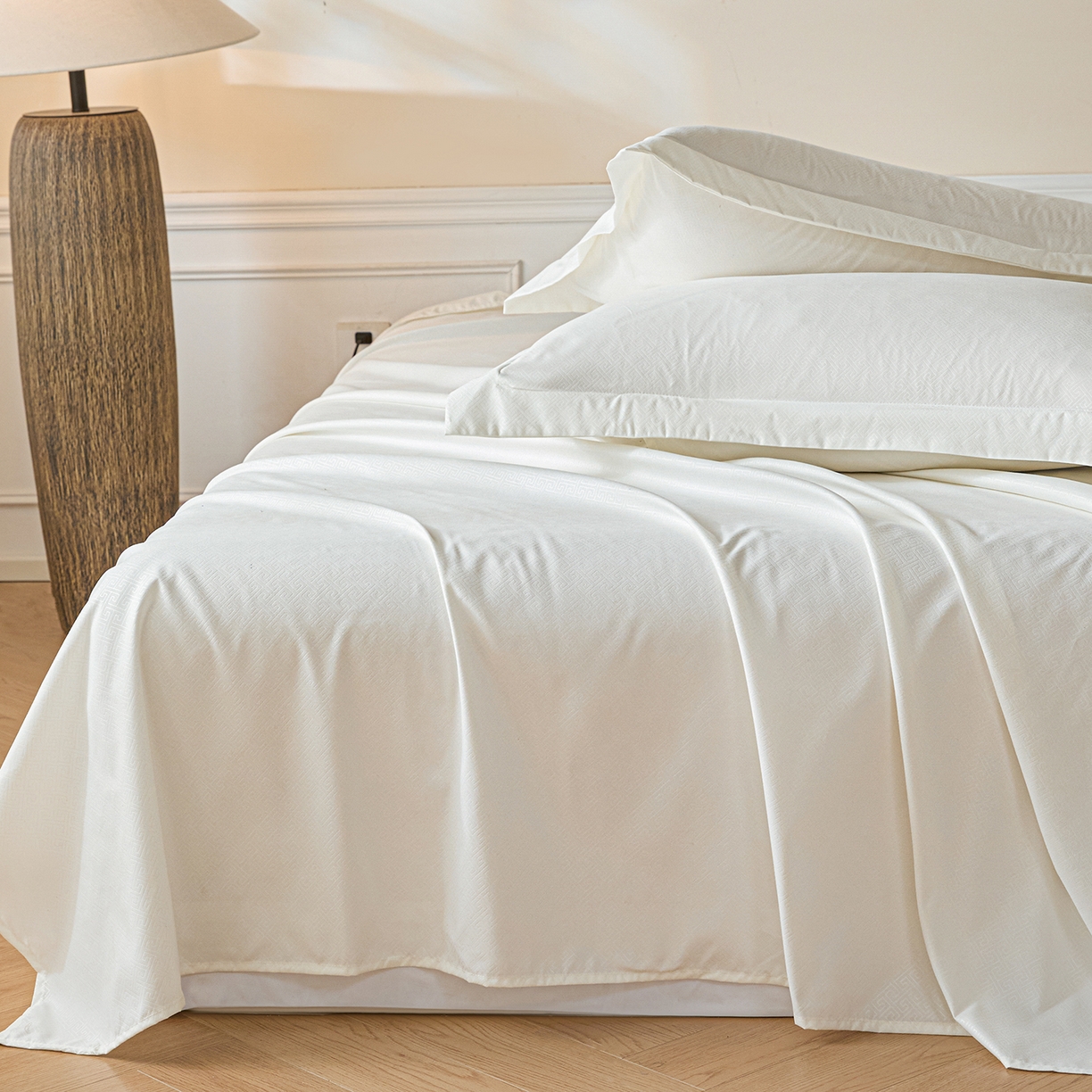 91家纺网 家纺一手货源 找家纺 露梦家纺 2026外贸内销跨境电商亚马逊速卖通磨毛单床单三件套欧美尺寸多多跨境平台TEMU 方格-白色