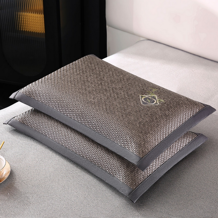 91家纺网 家纺一手货源 找家纺 （总）小牛席业 2026新款霸王藤夏凉枕【轻奢竹韵】枕套+枕芯夏凉凉枕头竹枕头藤枕头冰丝枕头