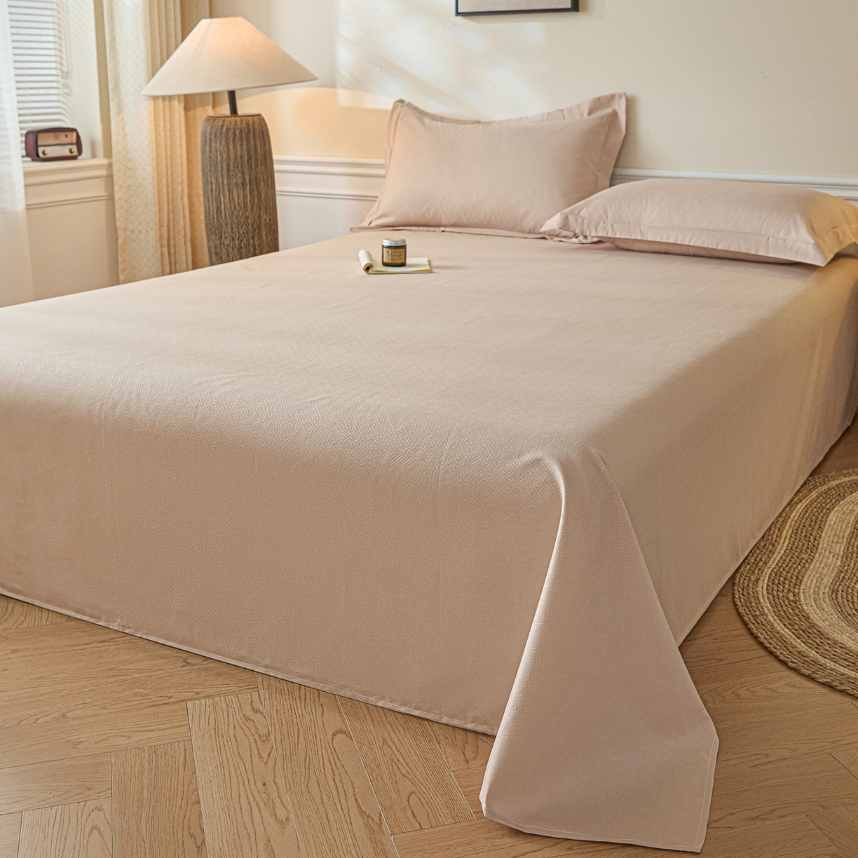 91家纺网 家纺一手货源 找家纺 露梦家纺 2026外贸内销跨境电商亚马逊速卖通磨毛单床单三件套欧美尺寸多多跨境平台TEMU 方格-卡其