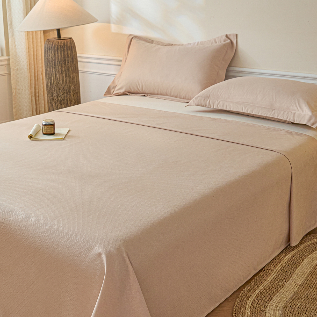 91家纺网 家纺一手货源 找家纺 露梦家纺 2026外贸内销跨境电商亚马逊速卖通磨毛单床单三件套欧美尺寸多多跨境平台TEMU 方格-卡其