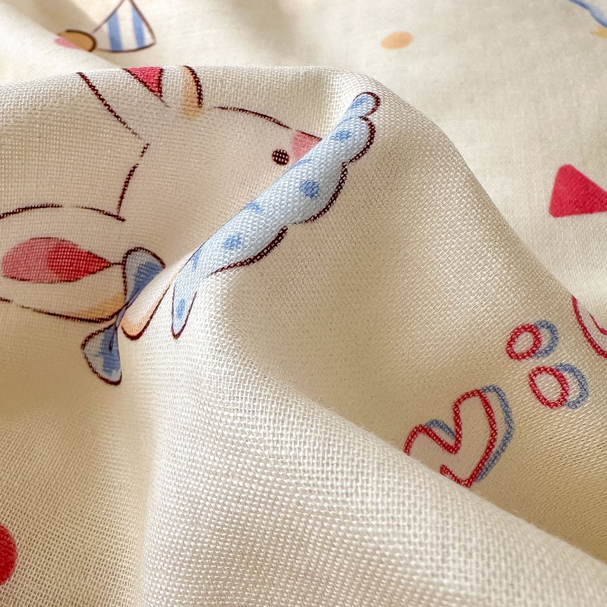 91家纺网 家纺一手货源 找家纺 丽涵家纺 2026新款全棉纯棉双层纱毛球花边单品枕套枕套单件 小象马戏团