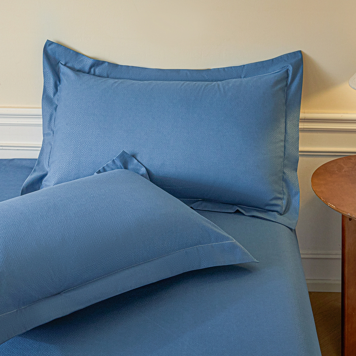 91家纺网 家纺一手货源 找家纺 露梦家纺 2026外贸内销跨境电商亚马逊速卖通磨毛单床单三件套欧美尺寸多多跨境平台TEMU 方格-蓝色