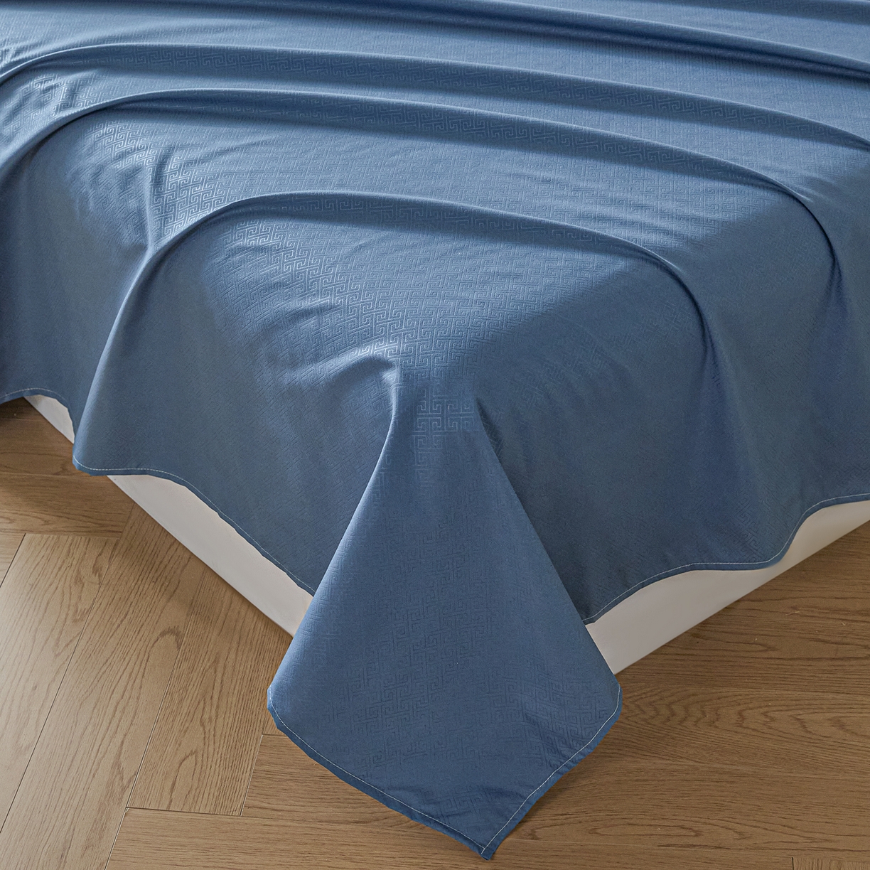 91家纺网 家纺一手货源 找家纺 露梦家纺 2026外贸内销跨境电商亚马逊速卖通磨毛单床单三件套欧美尺寸多多跨境平台TEMU 方格-蓝色