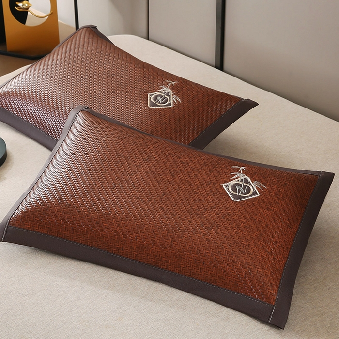 91家纺网 家纺一手货源 找家纺 （总）小牛席业 2026新款霸王藤夏凉枕【轻奢竹韵】枕套+枕芯夏凉凉枕头竹枕头藤枕头冰丝枕头