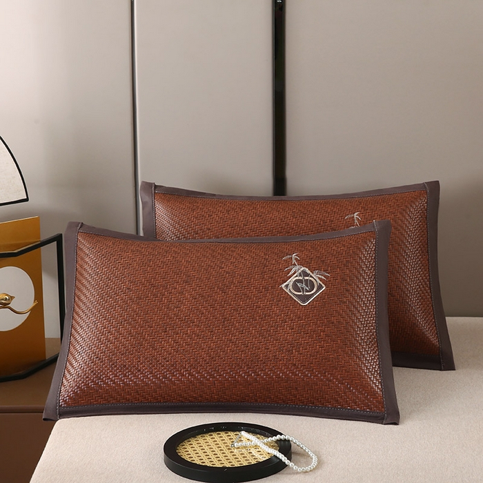 91家纺网 家纺一手货源 找家纺 （总）小牛席业 2026新款霸王藤夏凉枕【轻奢竹韵】枕套+枕芯夏凉凉枕头竹枕头藤枕头冰丝枕头