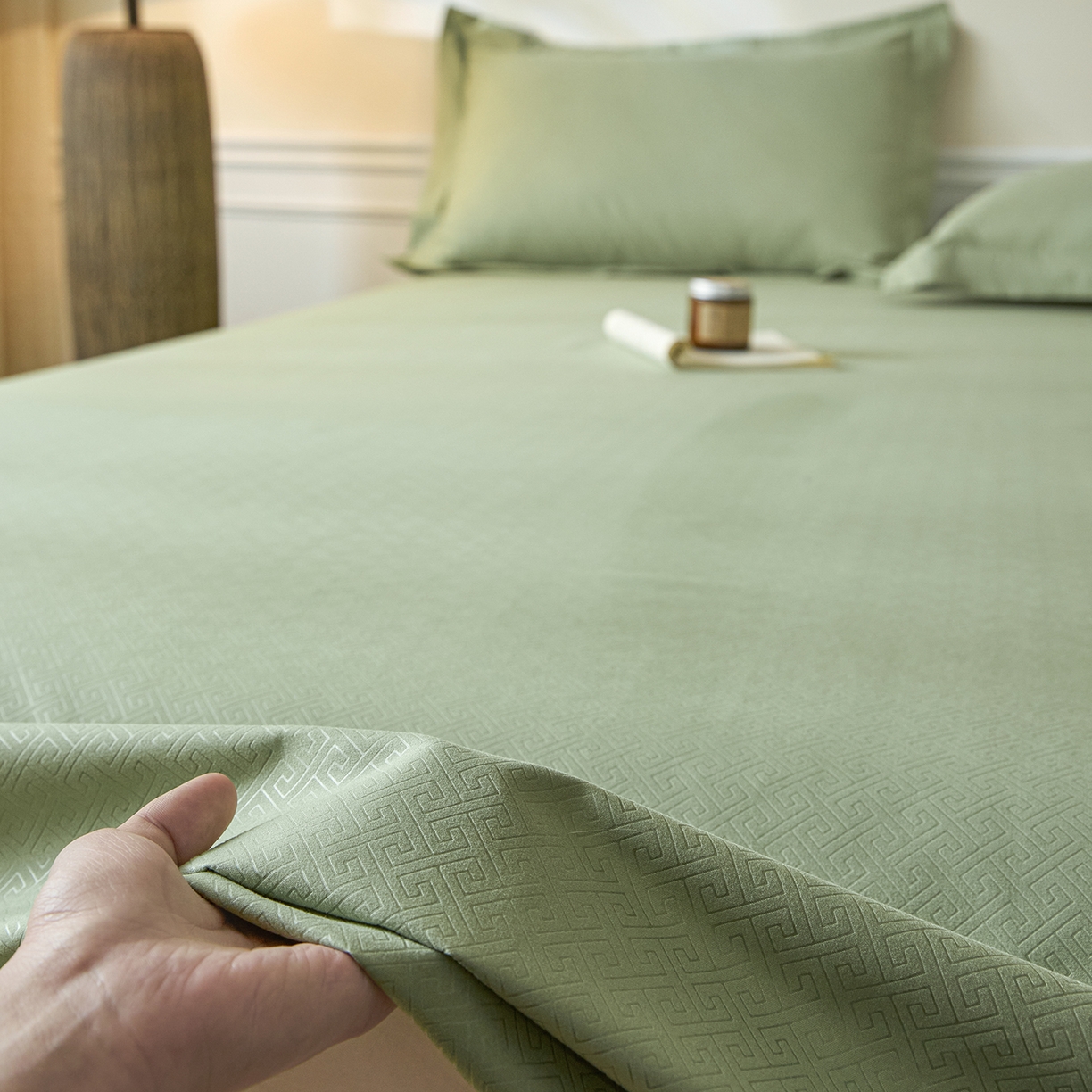 91家纺网 家纺一手货源 找家纺 露梦家纺 2026外贸内销跨境电商亚马逊速卖通磨毛单床单三件套欧美尺寸多多跨境平台TEMU 方格-抹茶