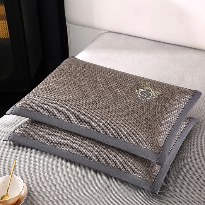 小牛席业 2026新款霸王藤夏凉枕【轻奢竹韵】枕套+枕芯 轻奢竹韵灰色
