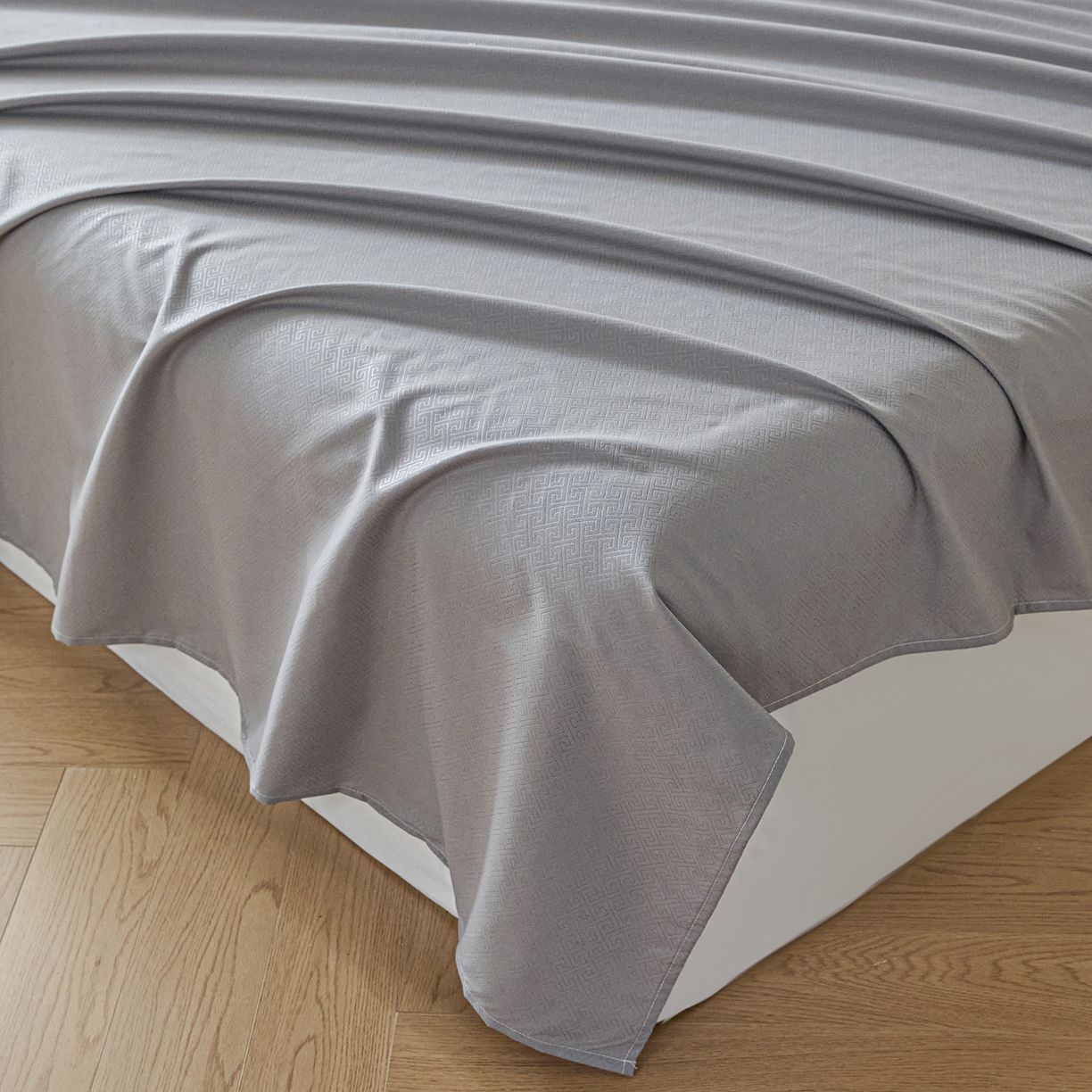 91家纺网 家纺一手货源 找家纺 露梦家纺 2026外贸内销跨境电商亚马逊速卖通磨毛单床单三件套欧美尺寸多多跨境平台TEMU 方格-浅灰